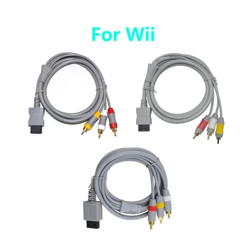 1,8 м аудио-видео AV кабел за Nintend за Wii аудио-видео AV-линеен кабел 3RCA конвертор тел за динамиката на CD / DVD