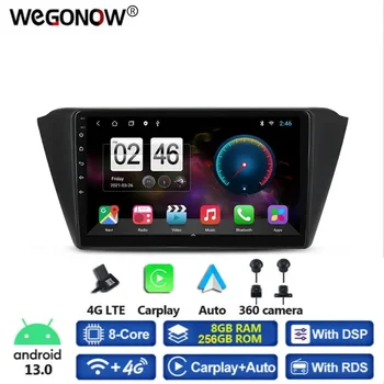 360 Панорамна Камера Carplay 8G + 256G Android 13,0 Кола DVD плейър GPS Карта WIFI Bluetooth RDS Радио За VW Skoda Fabia 2015-2018