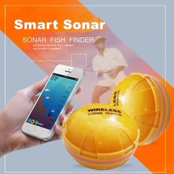 Безжичен Сонар 125 khz-Солидна Дълбочина 2,5-120 ФУТА Морски Езеро Детектор на Риба Телефон Здрава iOS Android App Smart Sonar Sounder