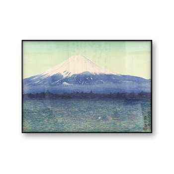 Езерото Кавагути Ватанабэ Седзабуро Ретро Японски Художествен Плакат На Планината Фуджи Стенно Изкуство Пейзаж Печат Върху Платно Начало Декор Подарък