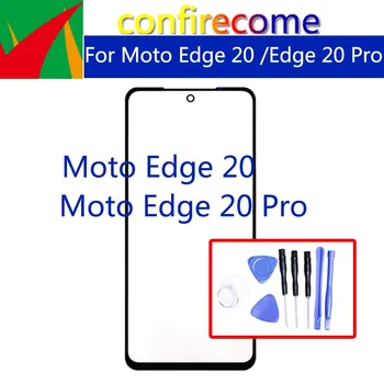 За Motorola Moto Edge 20 XT2143 Преден Стъклен панел с тъчскрийн За Мото Edge 20 Pro XT2153-1 Подмяна на външен LCD обектив