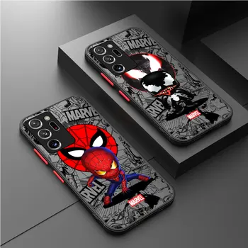 Калъф за телефон Samsung Galaxy Note 10 Плюс 8 9 S22 Ultra S23 S21 Note 20 Ultra S20 FE Матов Калъф Marvel venom Spider man