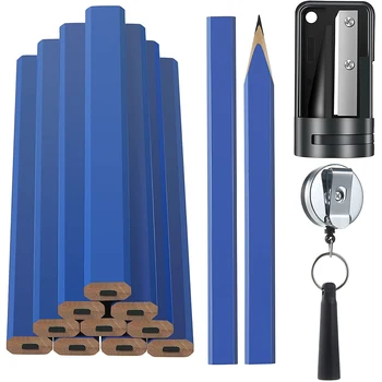Комплект моливи за дървообработване 12шт Строителен молив 7-инчови инструменти за дървообработване Архитект
