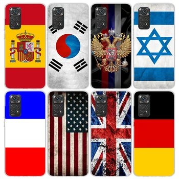 Национален Флаг BG FR UK Калъф За Телефон Xiaomi Redmi Note 12S 12 11S 11 10S 10 са 11E 11T Pro Plus 9 9S 9T 8 8T 7 Седалките с Принтом